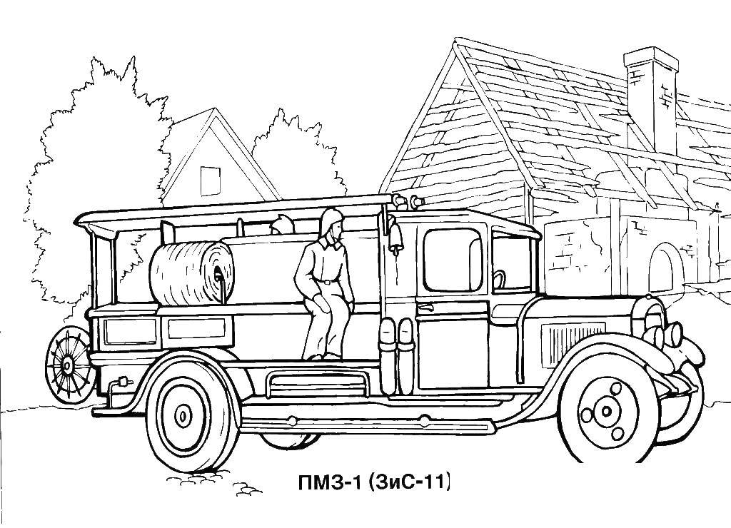 Раскраска Пмз 1 Скачать ,Транспорт, машина,.  Распечатать 