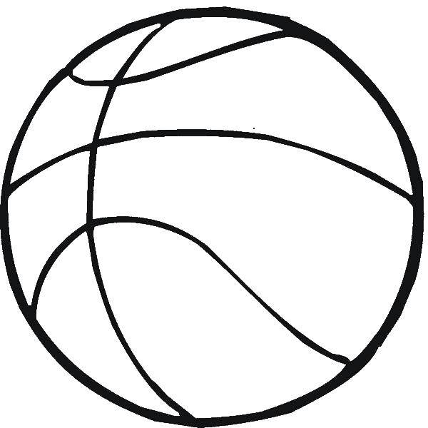 Раскраска Баскетбол, мяч Скачать ,Спорт, баскетбол, мяч, игра,.  Распечатать 