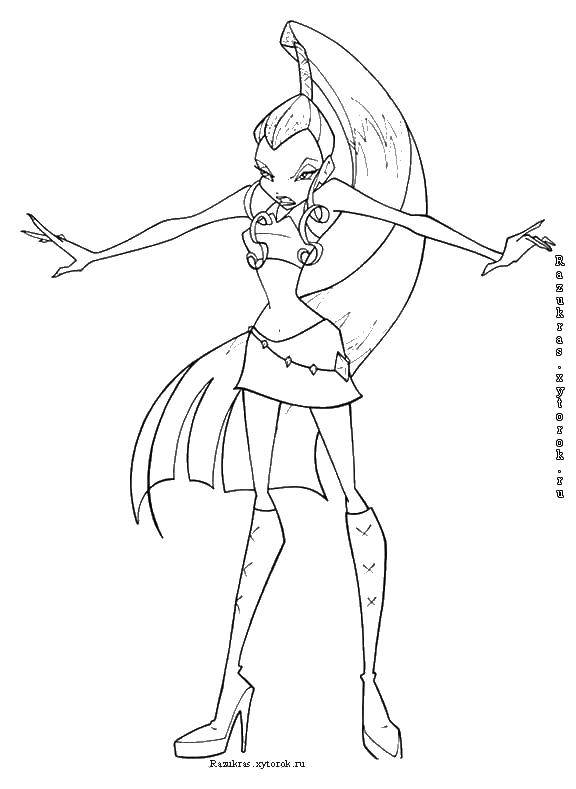Название: Раскраска Айси. Категория: феи. Теги: Персонаж из мультфильма, Winx.