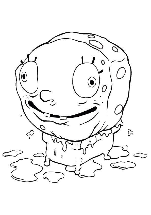 Название: Раскраска Спанч  боб. Категория: мультики. Теги: спанчбоб, патрик.