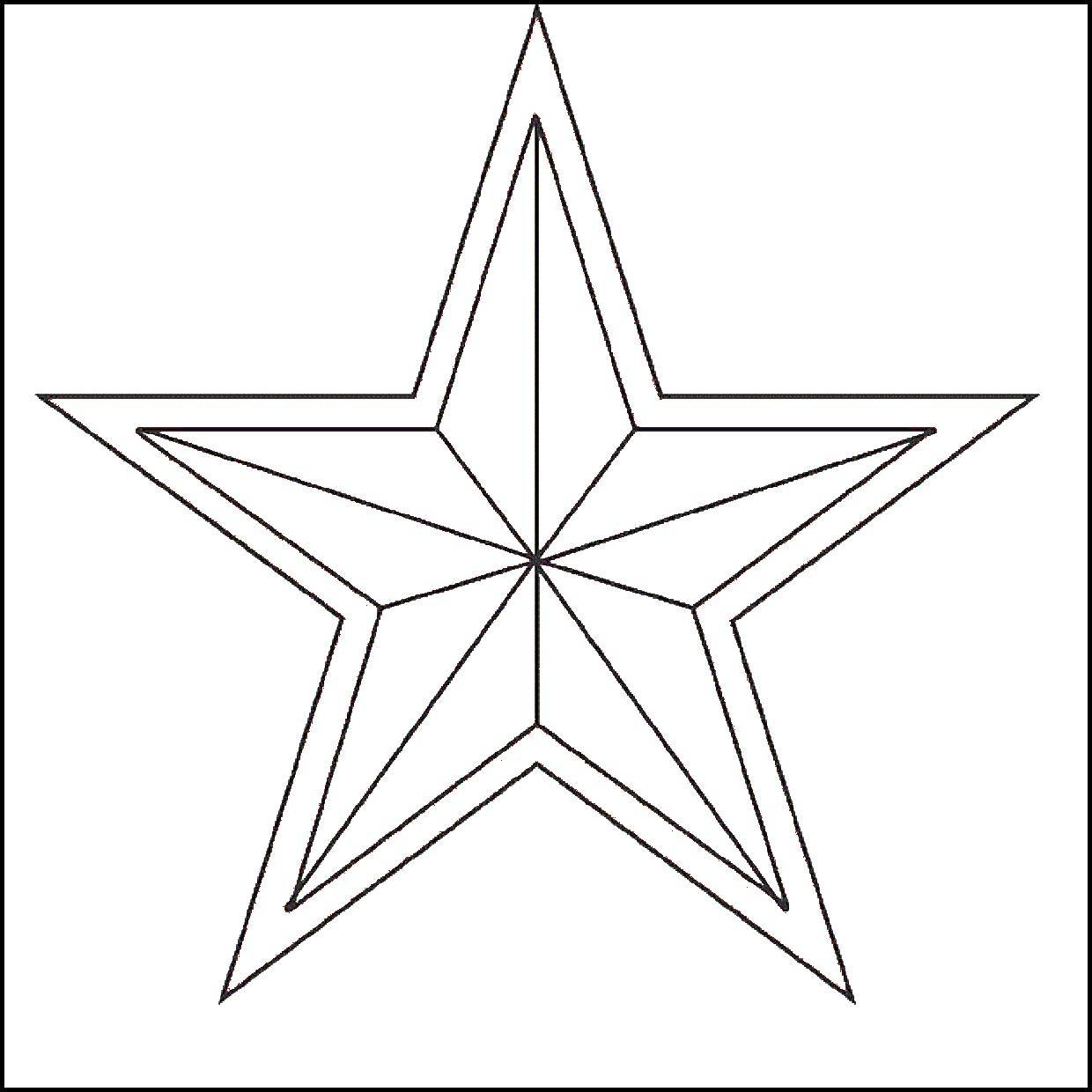 Раскраска Красная звезда Скачать ,советские знаки, военное, звезда, СССР,.  Распечатать 