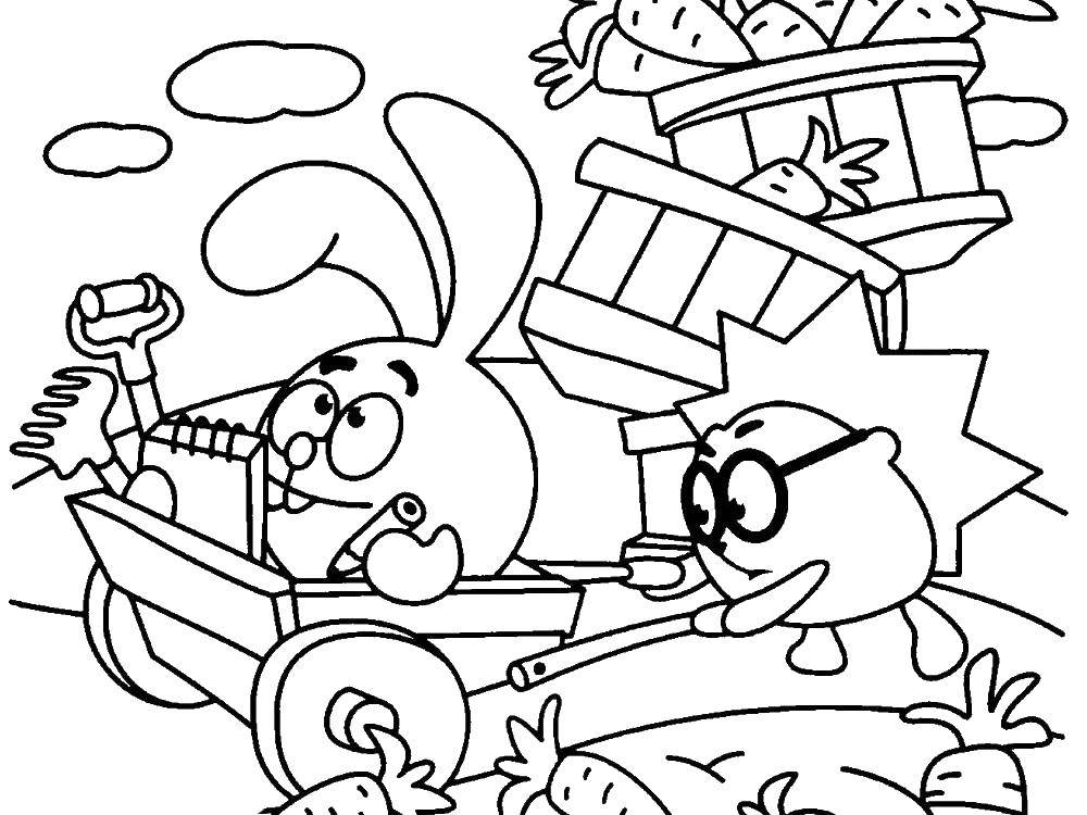 Название: Раскраска Смешарики. Категория: смешарики. Теги: мультфильмы, Смешарики, персонажи.