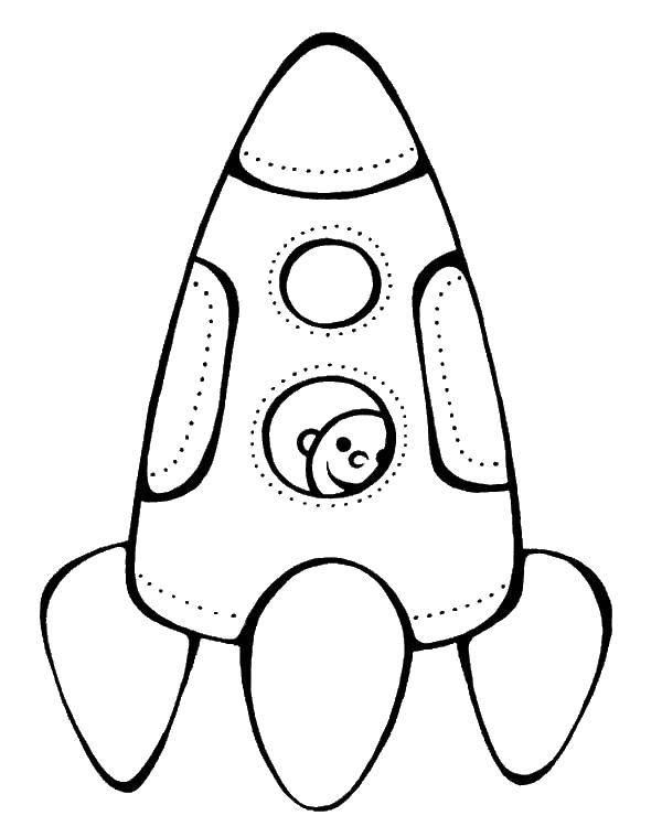 Название: Раскраска Ракета с малышом. Категория: ракеты. Теги: ракета, малыш, транспорт, воздух.