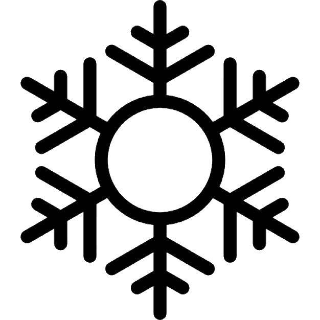 Раскраска Снежинка Скачать ,снежинка, контуры, снежинки, контур,.  Распечатать 