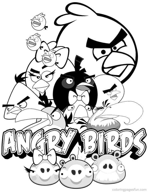 Раскраска Angry birds Скачать ,angry, birds,.  Распечатать 