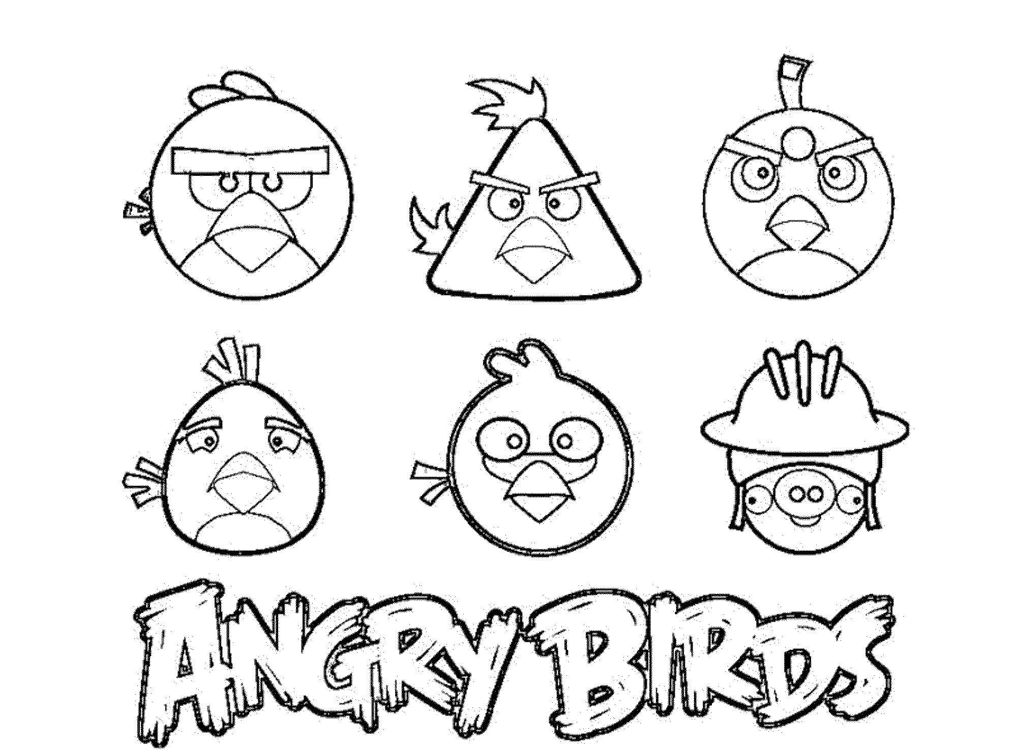 Раскраска Angry birds Скачать ,птицы, angry birds, свинья,.  Распечатать 