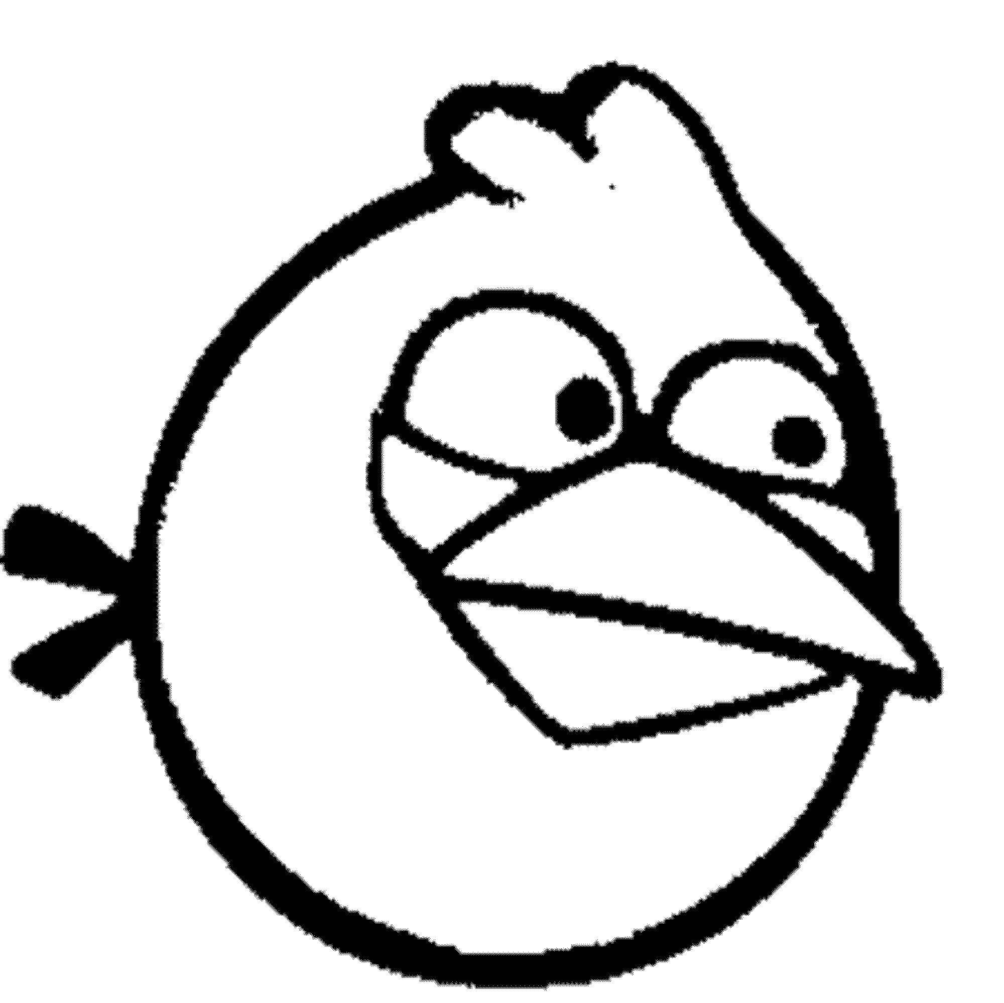 Название: Раскраска Злая птица. Категория: angry birds. Теги: птица, клюв.
