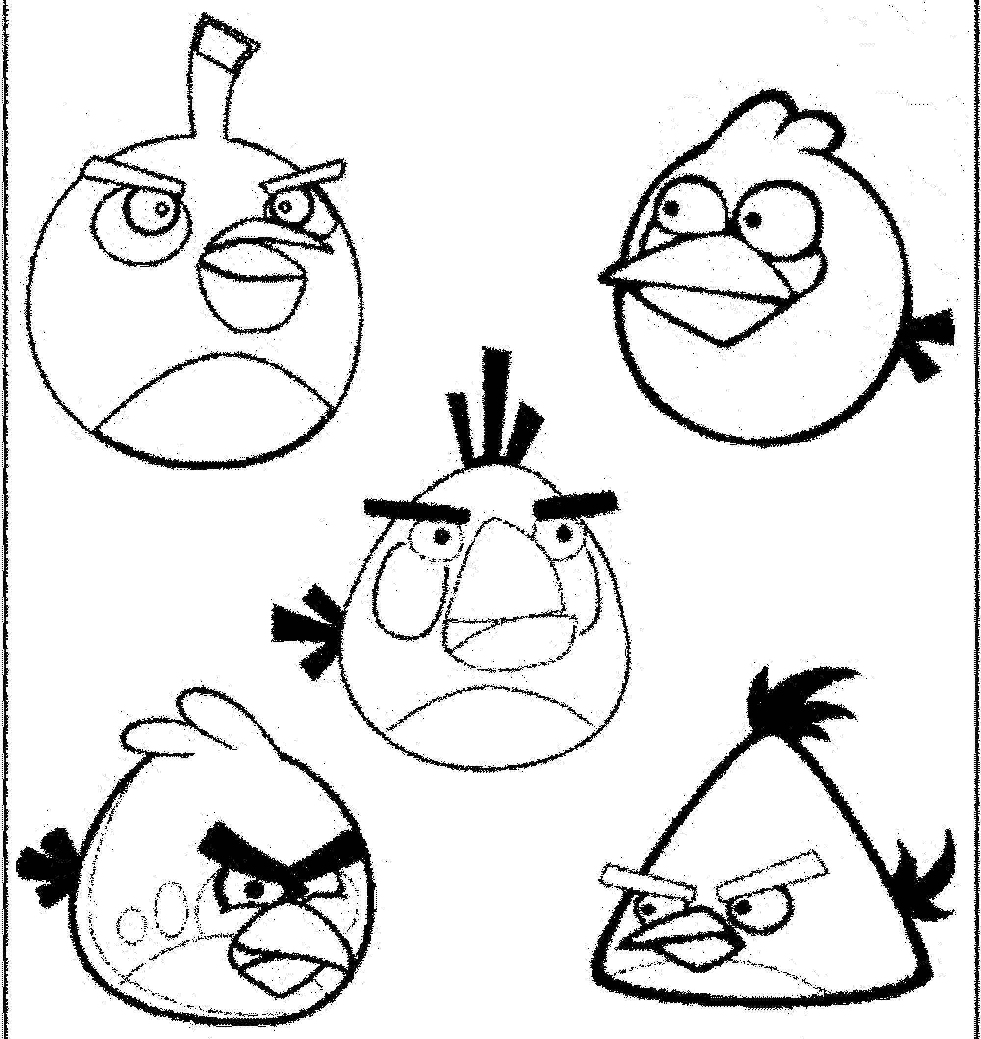 Раскраска Птицы angry birds Скачать ,angry birds,.  Распечатать 