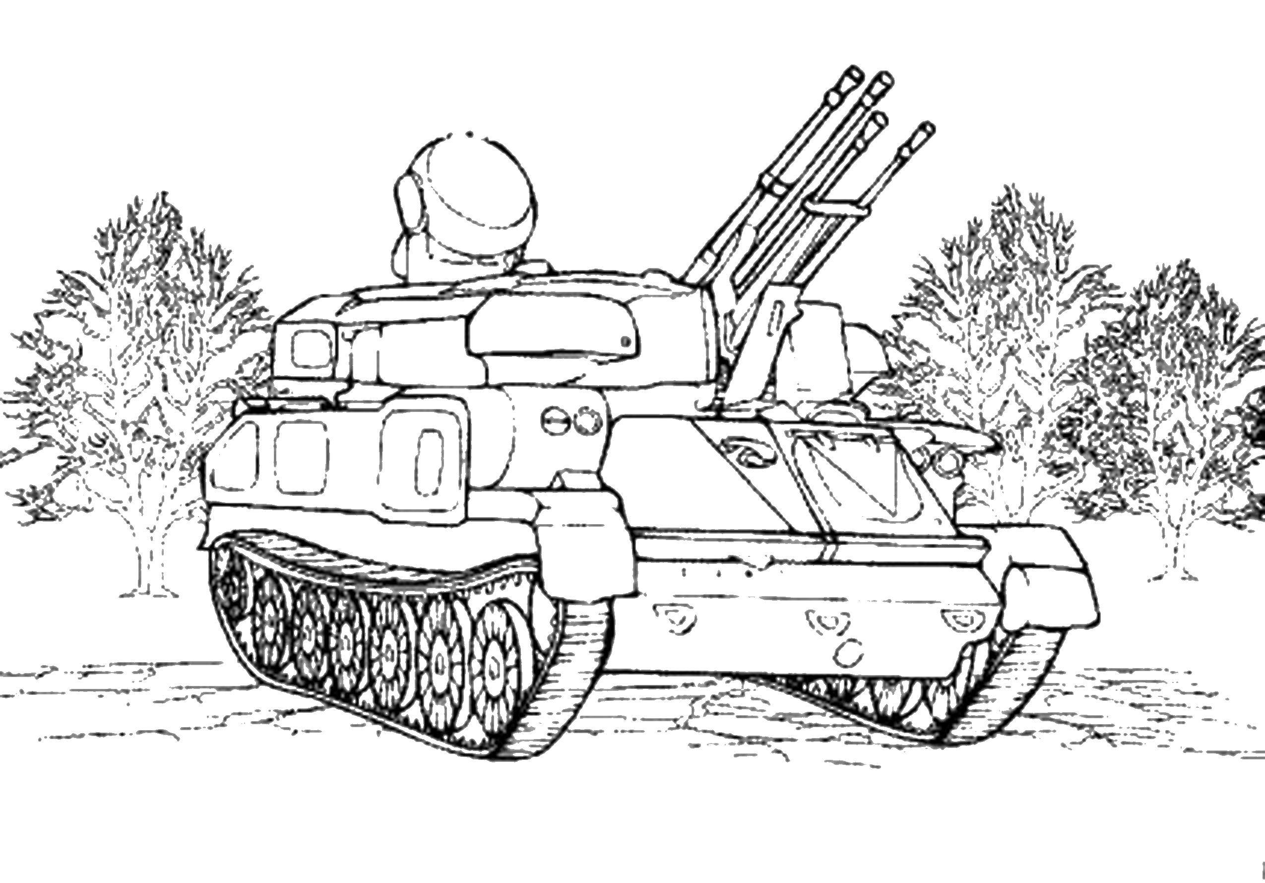 Раскраска Танк Скачать ,танк,.  Распечатать 